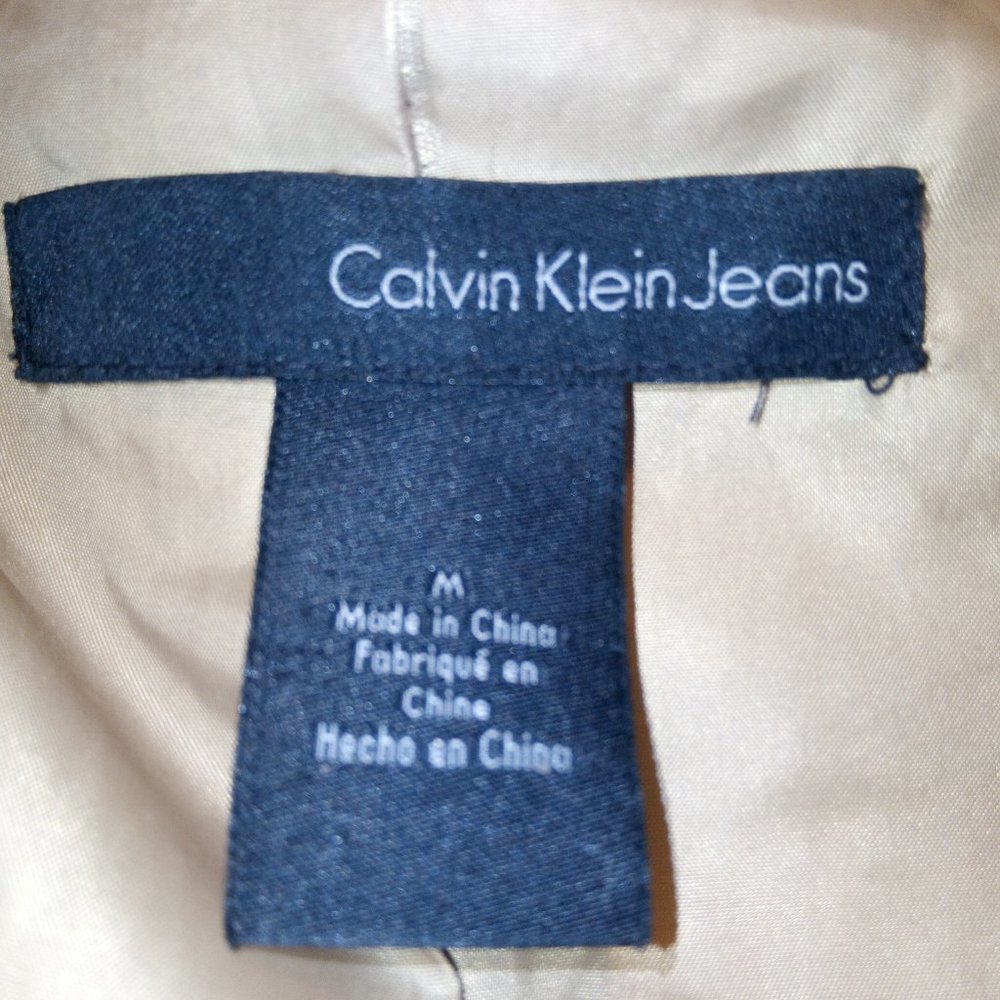 Calvin Klein Jeans Tan Hourglass Blazer Sz M - Picture 8 of 15